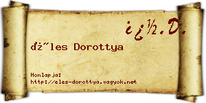 Éles Dorottya névjegykártya